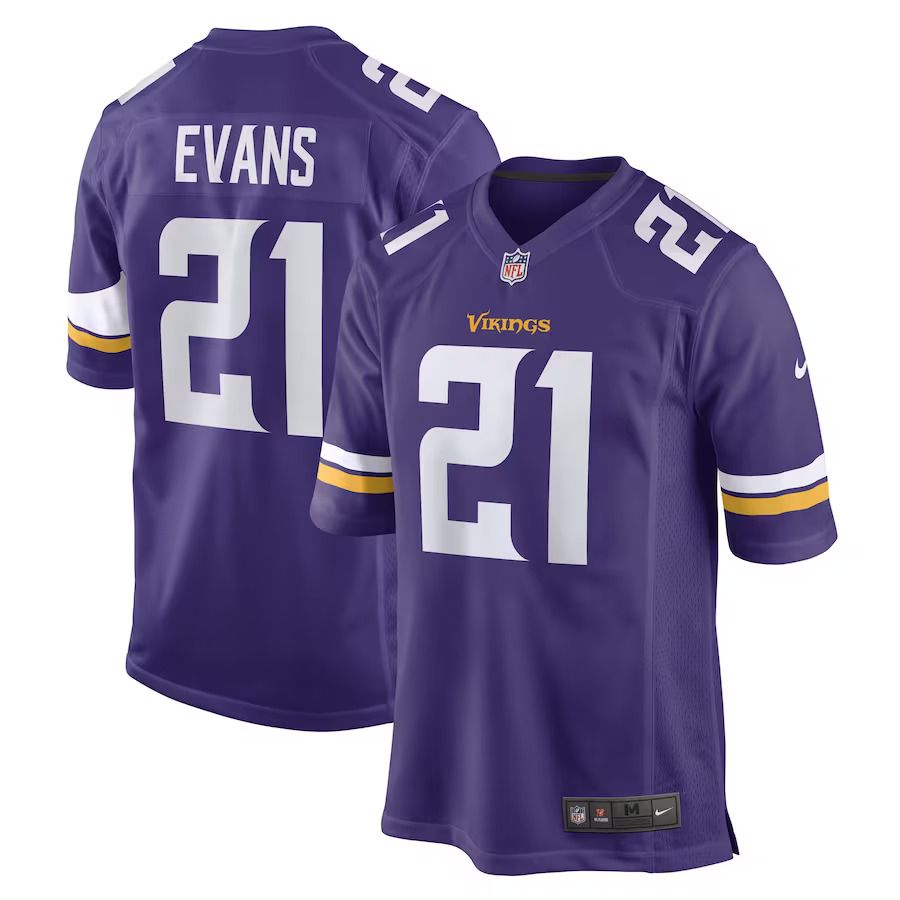 Men Minnesota Vikings 21 Akayleb Evans Nike Purple Game Player NFL Jersey